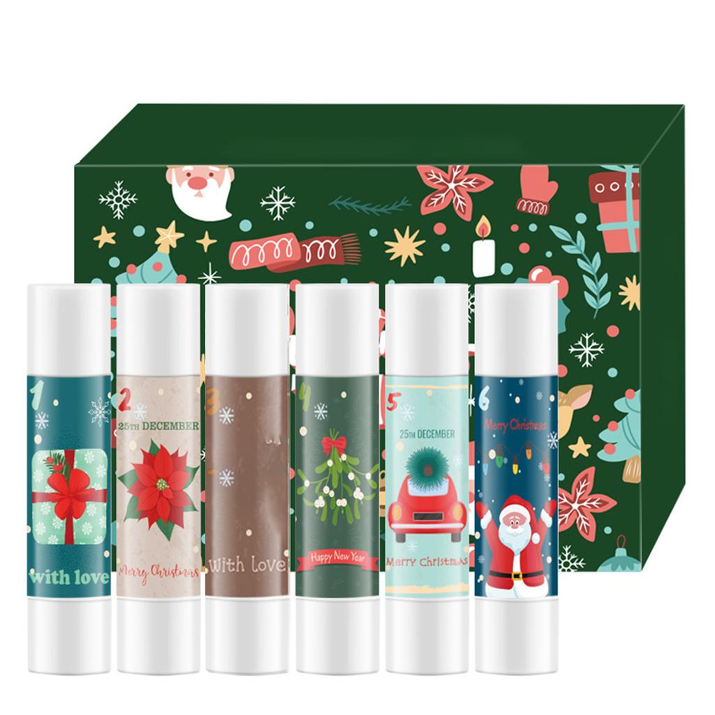 Christmas Lip Balm Gift Set, 3 Fruit Flavors Moisturizing Lip Balm For Dry Chapped Lip, With Exquisite Packaging,Women Men Lip Care Gifts
