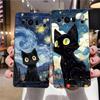 Phone Case For Google Pixel 8 A 7 6 Pro 6A 5G Black Soft Shockproof Back Cover Silicone TPU Shell Coque Cat-Printed