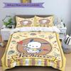 3pcs Pochacco & My Best Flavor Bedding Set Includes 1 Quilt Cover and 2 Pillowcases, Comfortable Bedding with Stylish Design for Bedroom W076