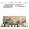 High-End Ru Kiln Ceramic Kung Fu Tea Set - Luxury Gaiwan Teapot, Tray, and Cups for Home.