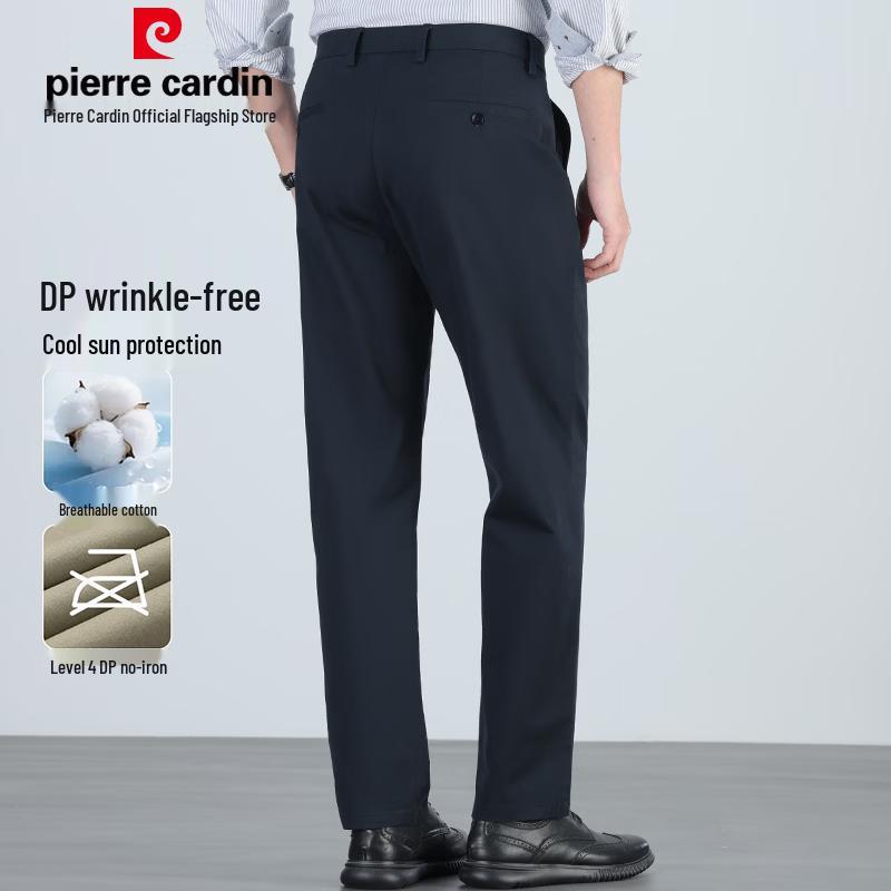 Pierre Cardin Men's DP Wrinkle-Free Cotton Straight-Leg Casual Pants