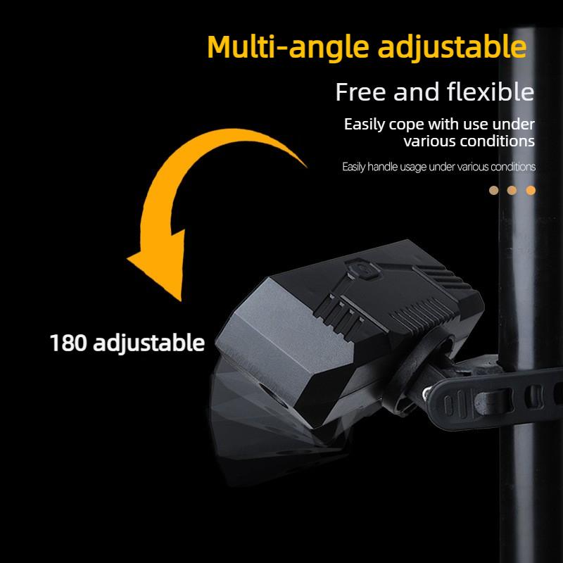 Bike Turn Signal Light with Remote, 120dB Horn & Ground Projection, Wireless LED Safety Warning Light for Bicycle