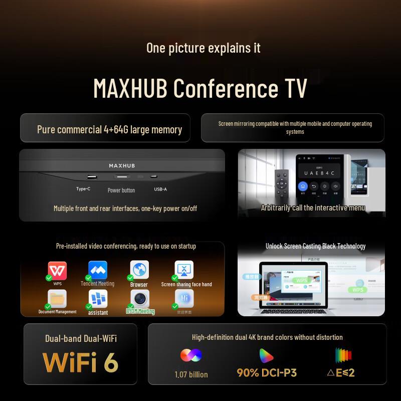 MAXHUB W75PN5 75-inch 4K Interactive Conference Display (CN version)