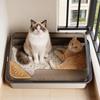 Stainless Steel Cat Litter Box Pet Supplies with High Sides Metal Pan S