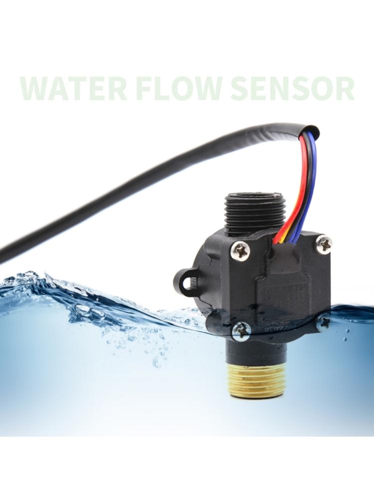 G1/2" Wasserdurchfluss Hallsensor Schalter Durchflussmesser Durchflussmesser Zähler 1-30L/min