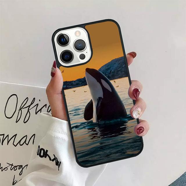 Killerwale Ozeantiere Telefonhülle für iPhone 11 12 13 14 Pro Max Mini Cover für iPhone X XS Max XR 5 6 7 8 Plus Coque