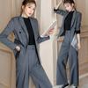 Spring Japanese and Korean Small Suit Suit Women's British Style Wide-leg Pants Suit Two-piece Suit