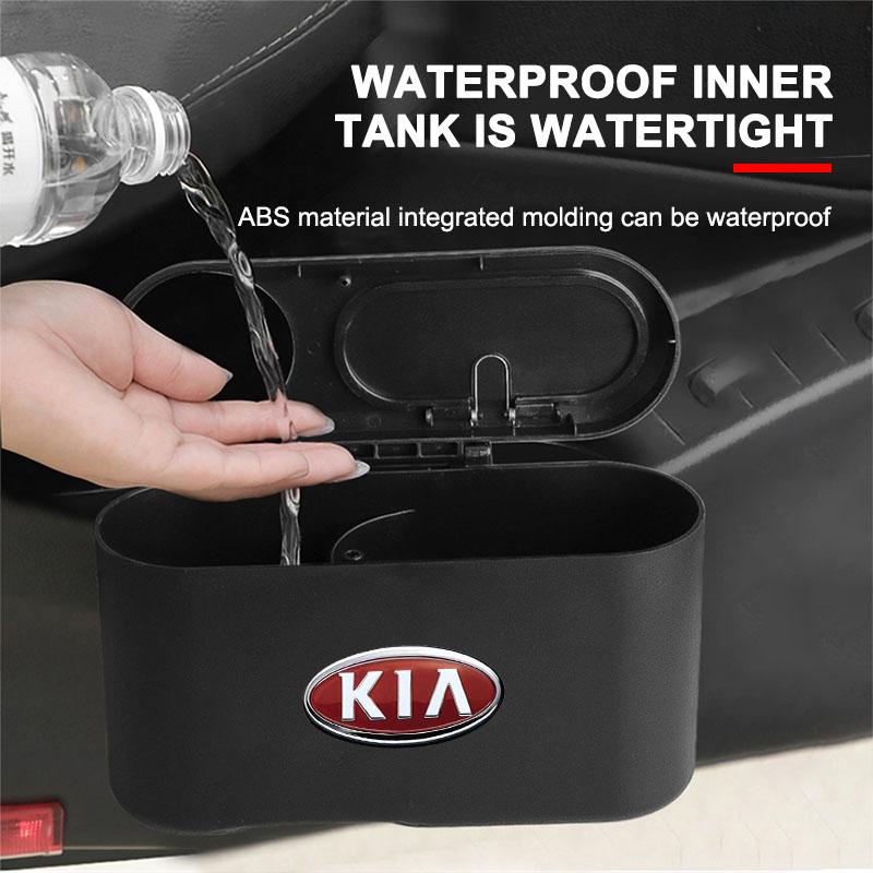 1ks Popelnice Auto Znak Koš na Odpadky Úložný Kontejner Auto Příslušenství Pro KIA Sportage Rio 3 4 Ceed JD Picanto Soul Stonic Niro K5