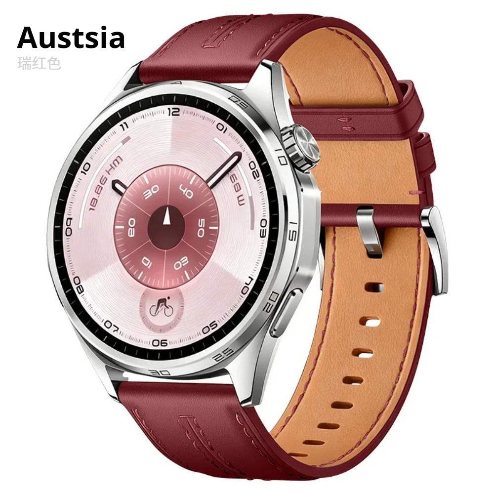 

Офіційний 22-мм ремінець з композитної шкіри для Huawei Watch GT6 Pro 46mm Діловий ремінець на зап ястя для Huawei Watch GT6/5/4/3 Ремінець для годинника Huawei GT5 Pro 46mm червоний