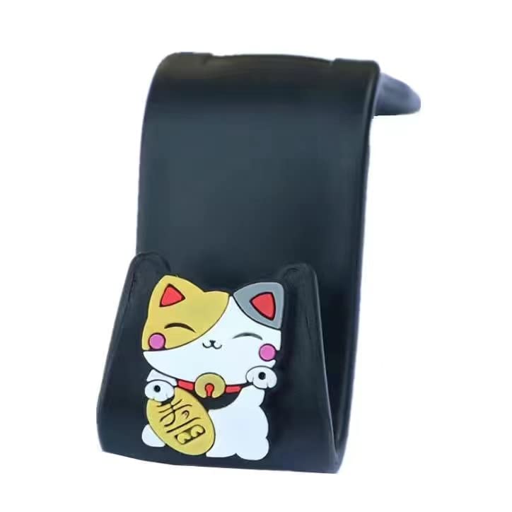 

HiyakuJapan Крючки для сиденья автомобиля, Крючки для сиденья автомобиля, Крючки для подголовника, Милый кот, Стильный, Хранение в салоне автомобиля, Не требуется снятие, Вешалка для багажа, АБС-пластик, Ло