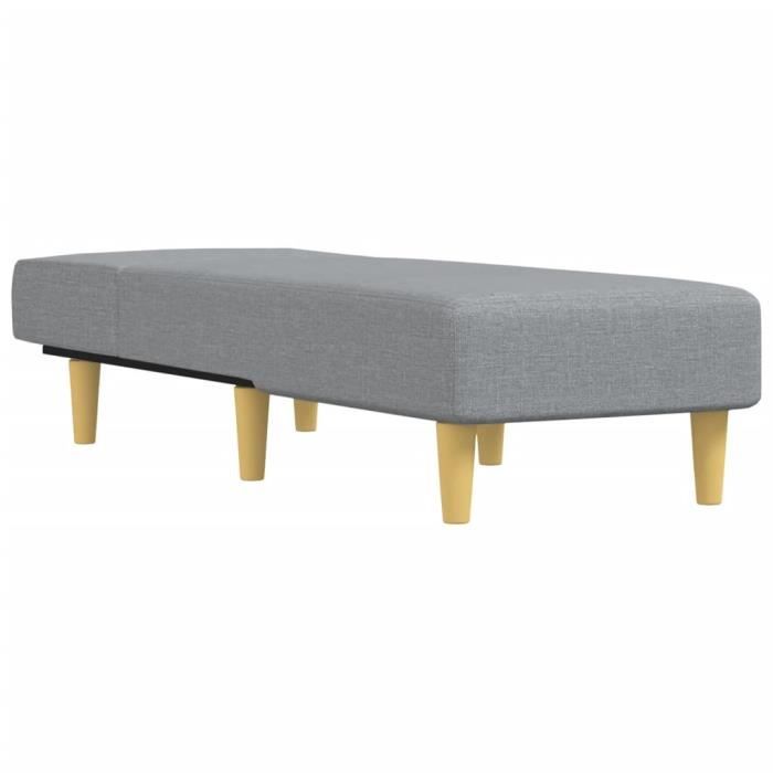 VidaXL Chaise Longue Light Grey Fabric 352798