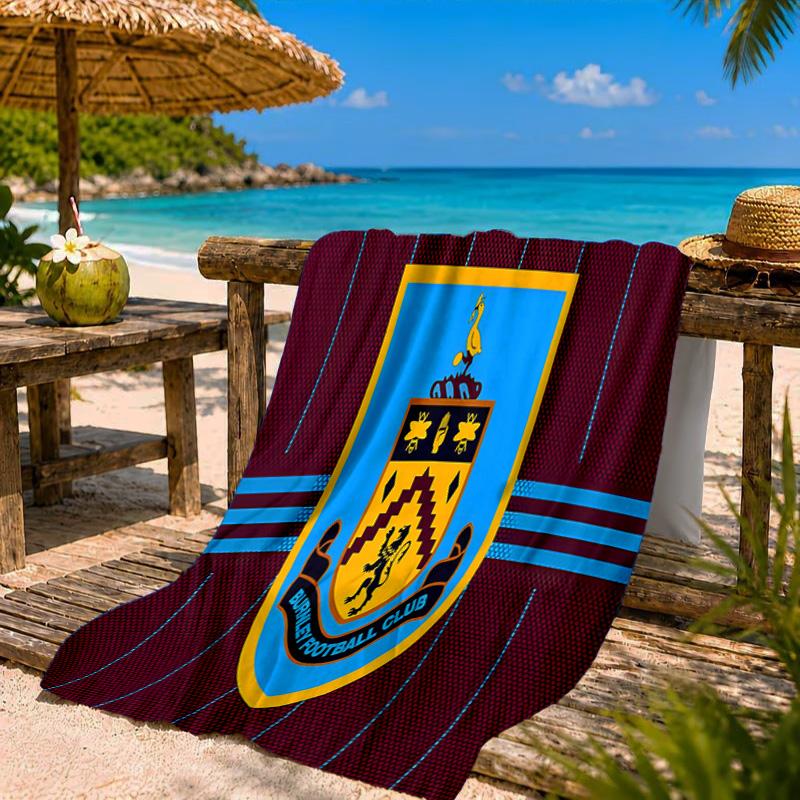 Burnley Football Club Strandtuch Mikrofaser Strandtuch, Leicht und Schnelltrocknend, für Sommerreisen, Schwimmbad Fan Geburtstagsgeschenk