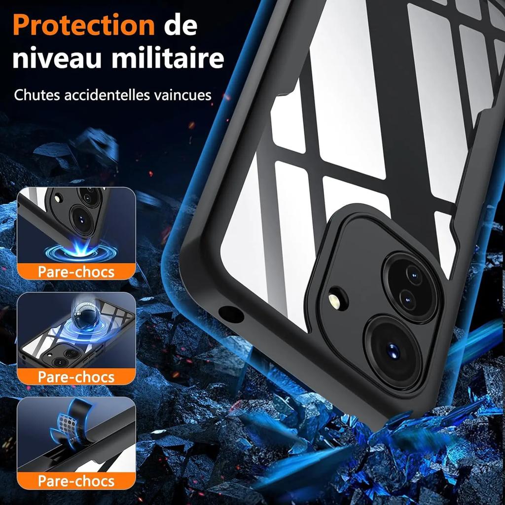 360 Helskärmsskyddsfodral med dubbelsidig skärm för Redmi 13C 12C 10C 9 9A 9C Note 13 Pro 5G 12 11S 10 9 Stöttåligt Telefonskal