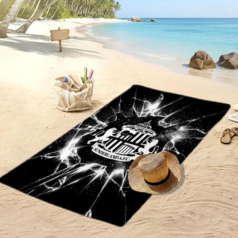 Asciugamano da Spiaggia con Stampa del Sunderland Football, Asciugamano Grande Morbido ad Asciugatura Rapida per Spiaggia Campeggio Nuoto