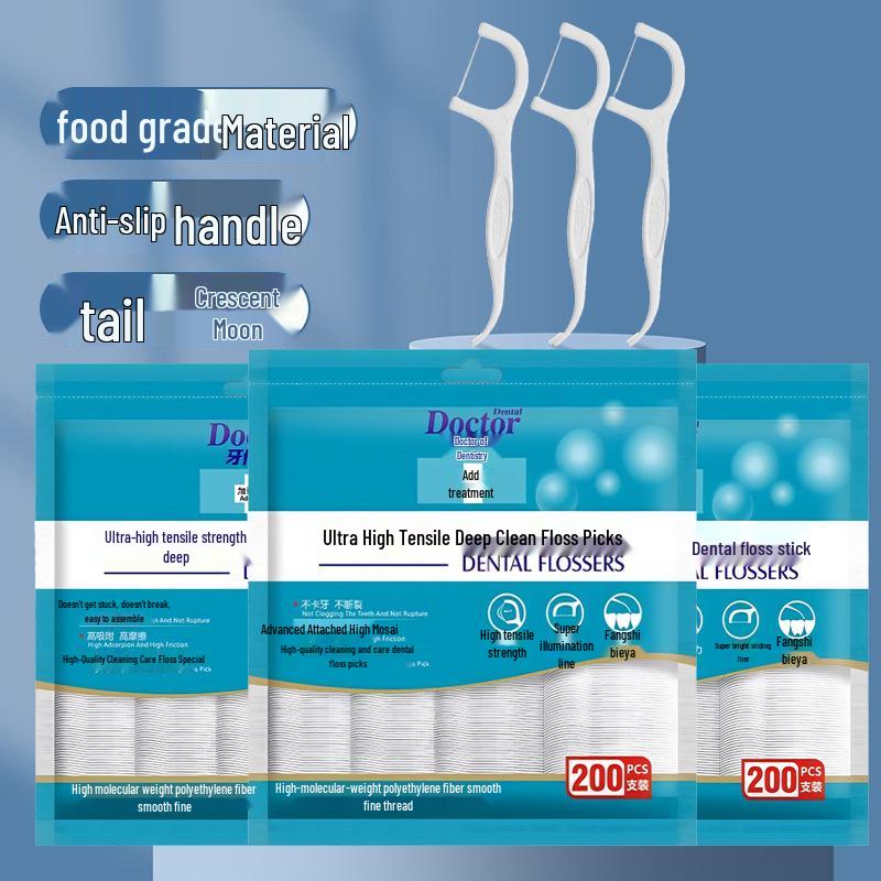 Dr. Ya High-Tension Dental Floss & Floss Picks Family Pack - 200 Count