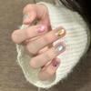 Summer Sparkle Cat Eye Nail Art Stickers: Short, Removable, Handmade Luxury