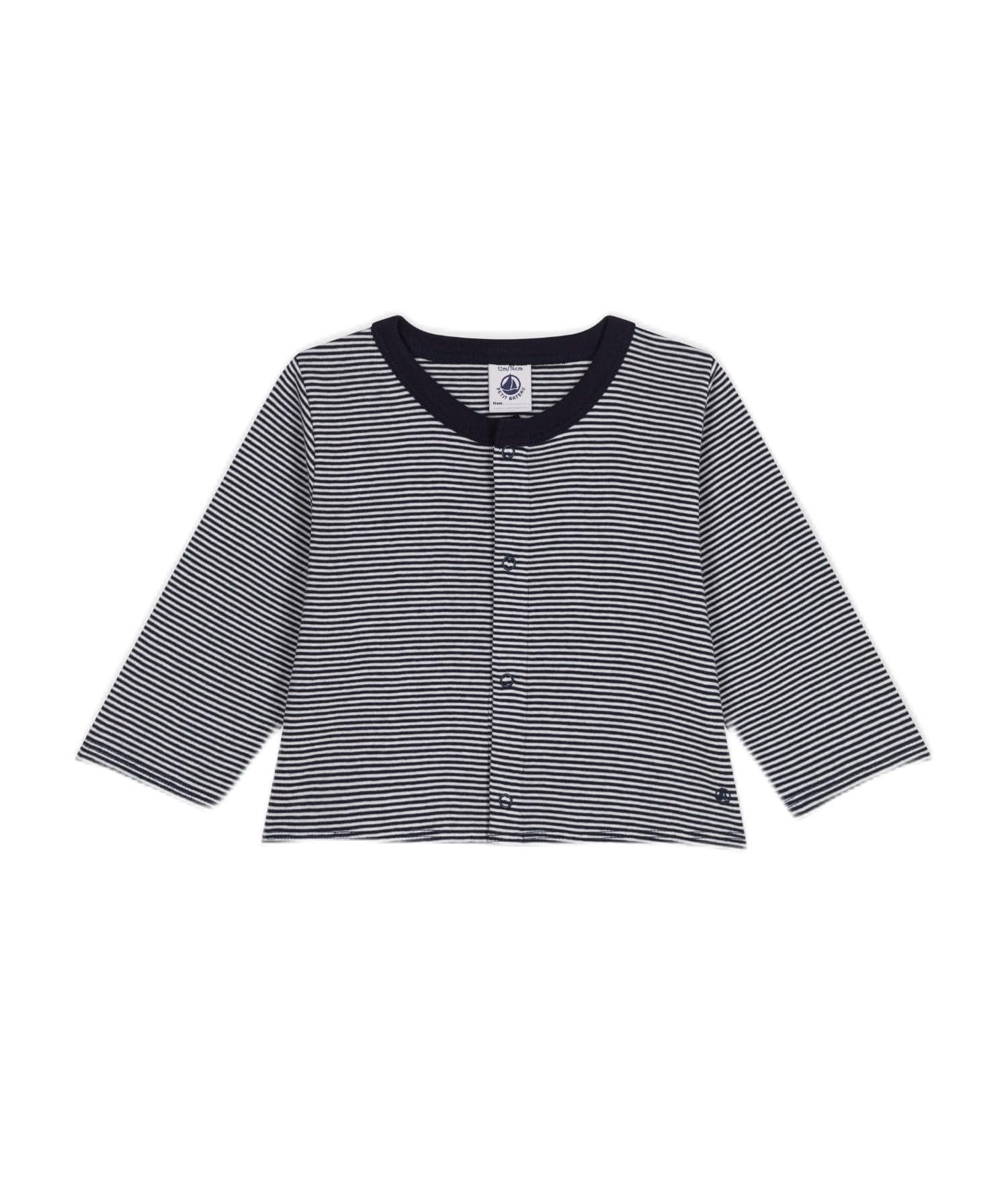 

Petit Bateau Mirale Cardigan Size 24 86cm A09ZI, Navy/Off-White, Months,