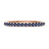 Blue Sapphire Eternity Band Ring - 925 Sterling Silver Rose Gold Vermeil