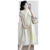 2026 Summer Korean Maternity Midi Dress: Simple, Fashionable, Loose, Plus Size, Slimming