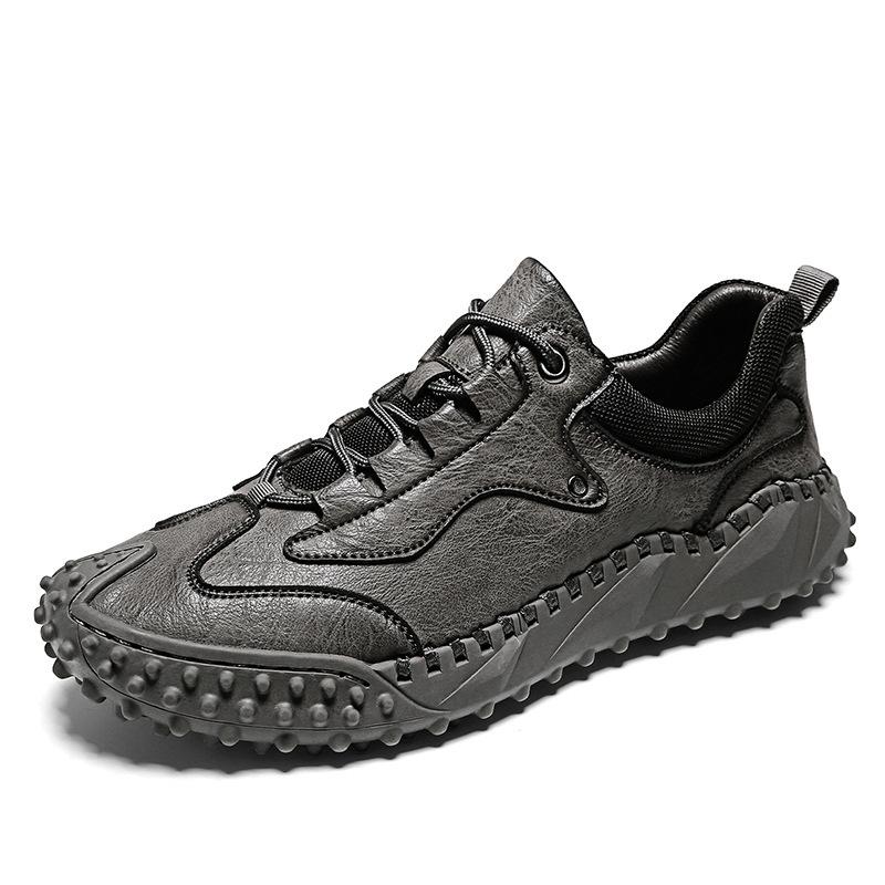 Foreign trade men's shoes spring new casual shoes soft sole breathable versatile hand stitching outdoor sports shoes large size
