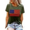 American Flag 3d Print T-shirt Women Fashion Usa Flag T-shirts Vintage T Shirt Casual Short Sleeve Tops Tee Lady Tshirt Distress