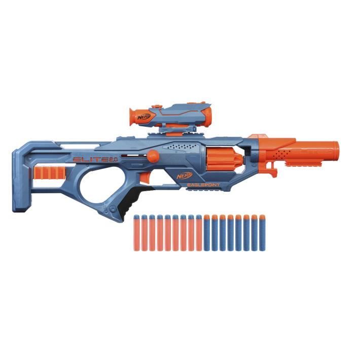 Nerf Elite 2.0 - NERF - Eaglepoint RD-8 - Barillet 8 fléchettes - Viseur et canon amovibles