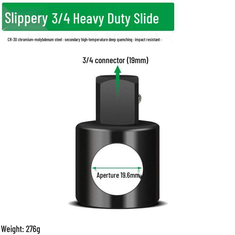 Heavy Duty Chrome Moly Steel Socket Adapter for 1/2 to 3/4-inch or 1-inch Ratchet Wrenches
