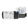 Pneumatyczny zawór elektromagnetyczny 2-położeniowy 5-drogowy elektromagnetyczny zawór powietrzny ze złączką 8mm i tłumikiem
