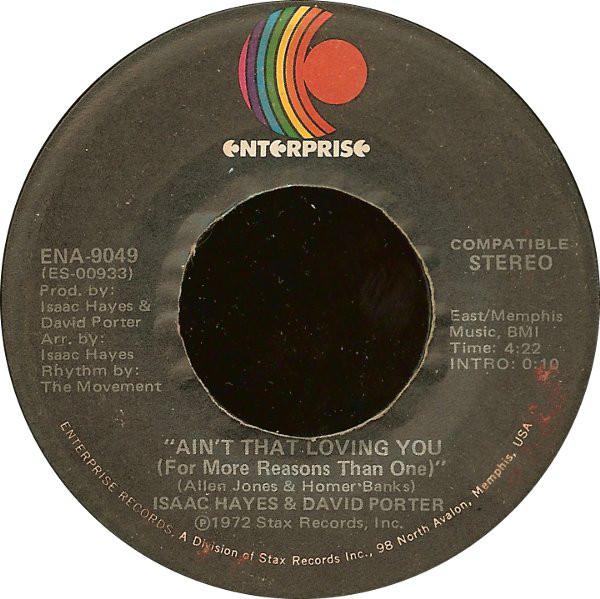 7inch Record HAYES & PORTER - Ain't That Loving You (For More Rea ENA9049 Enterprise 1972 US Soul/Funk Used