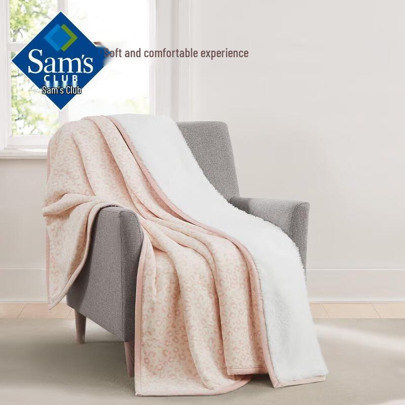 XiangLeMei Faux Rabbit Fur Throw Blanket