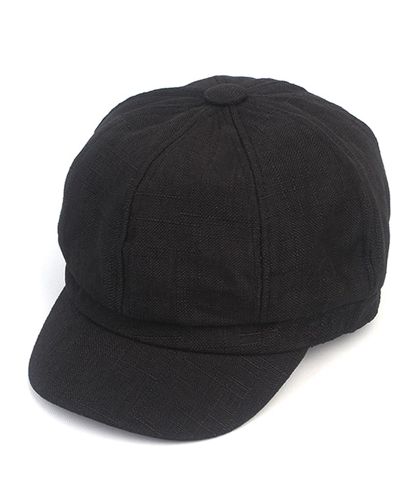 Yunibeosyeolkemiseuteuli Hard Linen Black Newsboy Cap
