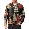 Men's Loose Casual 1/4 Zip Sweatshirt Fashion Printed Long Sleeve Top With Pockets