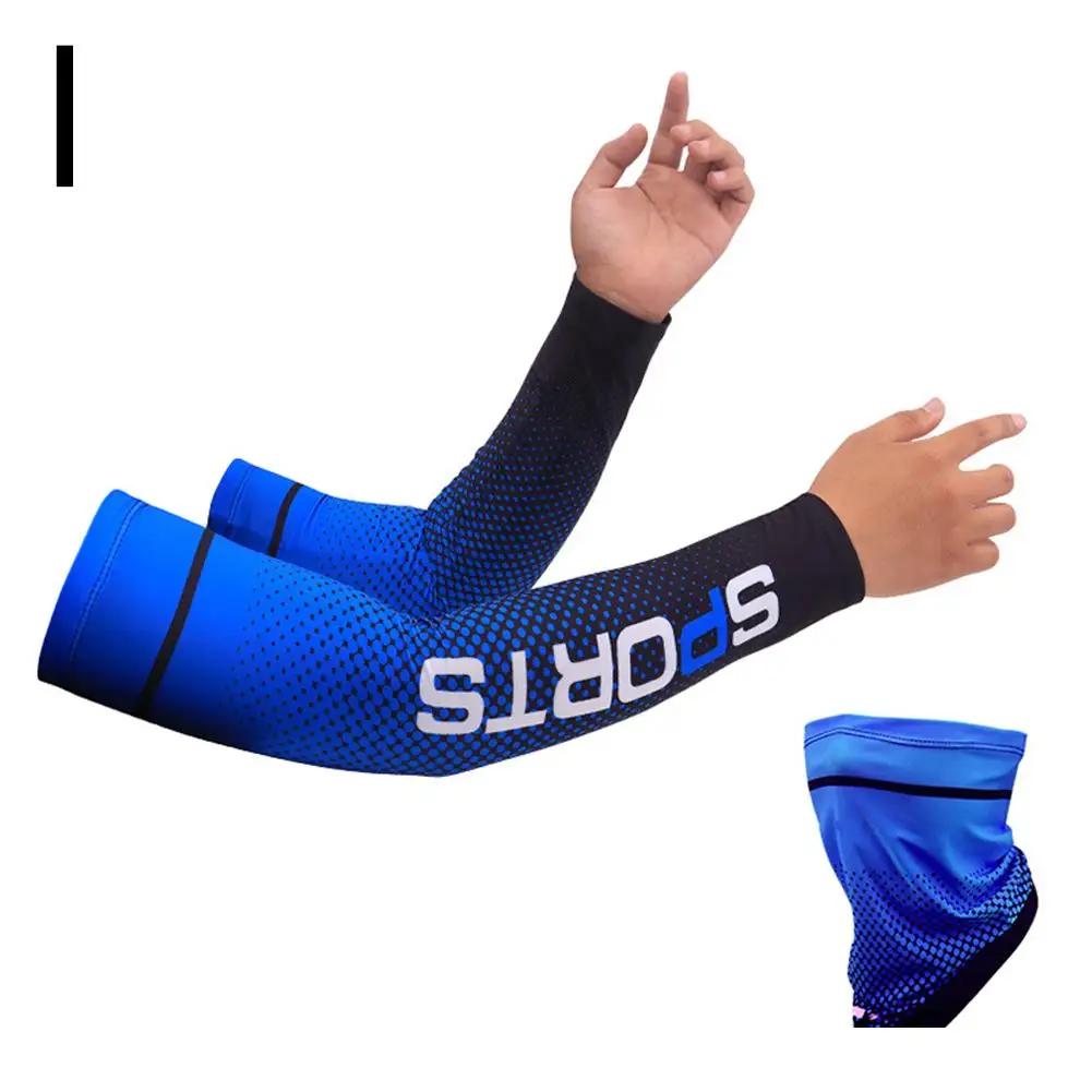 Summer Ice Silk Sleeve Mask Outdoor Activity Fishing Biking Quick-drying Mask Anti-UV Fishing Sleeves Breathable Sun Protection J8N8