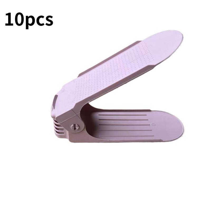 10Pcs 4 Gears Adjustable Shoe Stacker Shoe Slots Organizer Shoe Slots Space Saving Saver Household Durable Double Deck Shoe Rack 3470₽