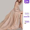 New Women's Dress Sprinkled with Gold Birthday Party Temperament Starry Sky Elegant Mesh Evening Dress