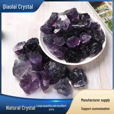 Natural Purple Fluorite Aroma Stone Crystal Decor Ornament
