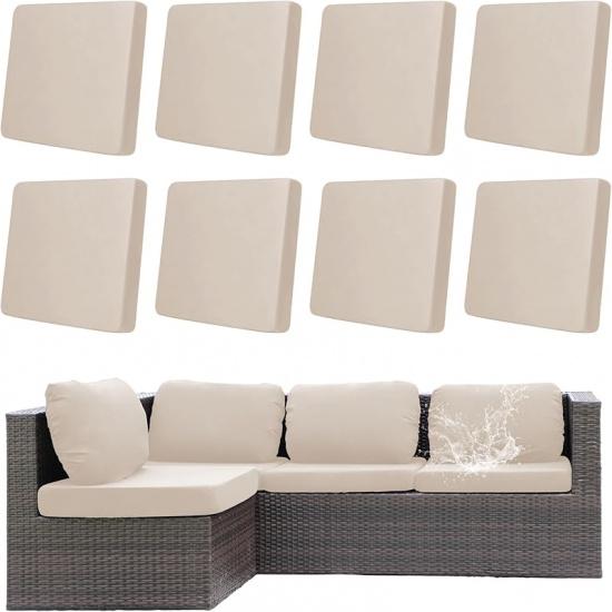 8Pcs Outdoor Cushions Covers Waterproof, Patio Cushion Covers, Outdoor Patio Cushion Covers, Outdoor Stretch Cushion Covers Replacement, Outdoor