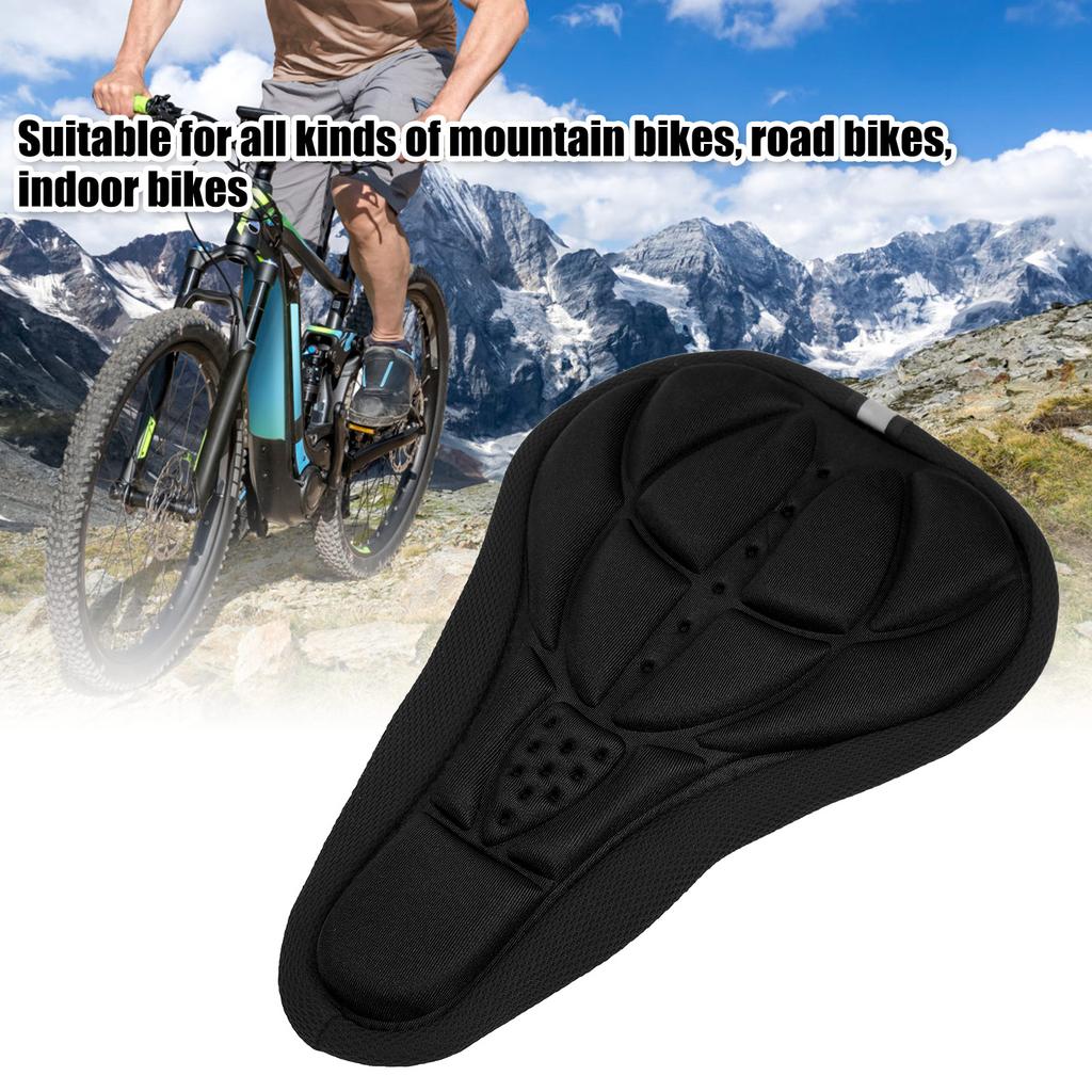 Bike Seat Cover Soft Breathable   Sponge Easy Installation Comfortable Concavo Convex Design Bike Seat Cushion