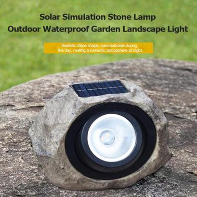 Lampe Pierre Rocheuse Artificielle Solaire LED Lampe de Pelouse pour Cour Terrasse Chemin Jardin Décor