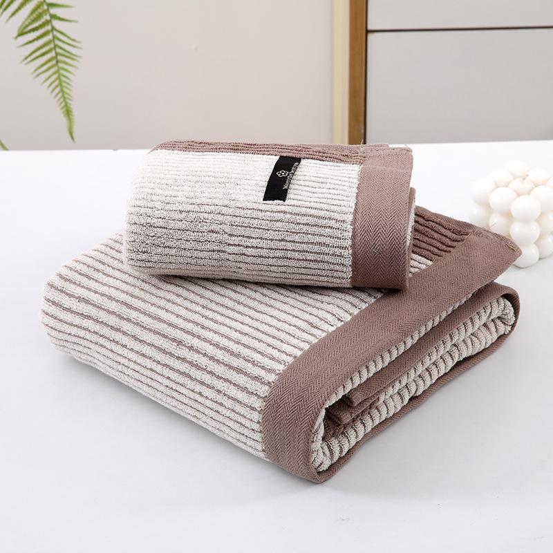 Thickened Pure Cotton Embroidered Bath & Face Towel - Highly Absorbent, Perfect for Home Use or Gifts