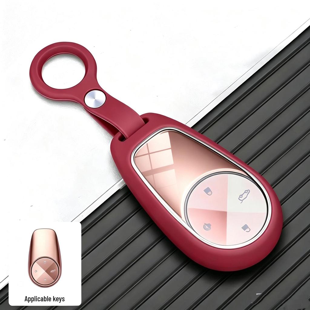 Silicone Car Key Case ES9 - Special Key Shell with Buckle and Accessories