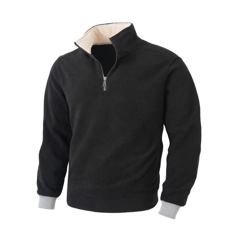 Men S Slim Fit Stand Collar Zip Pullover Sweatshirt European Size Casual S