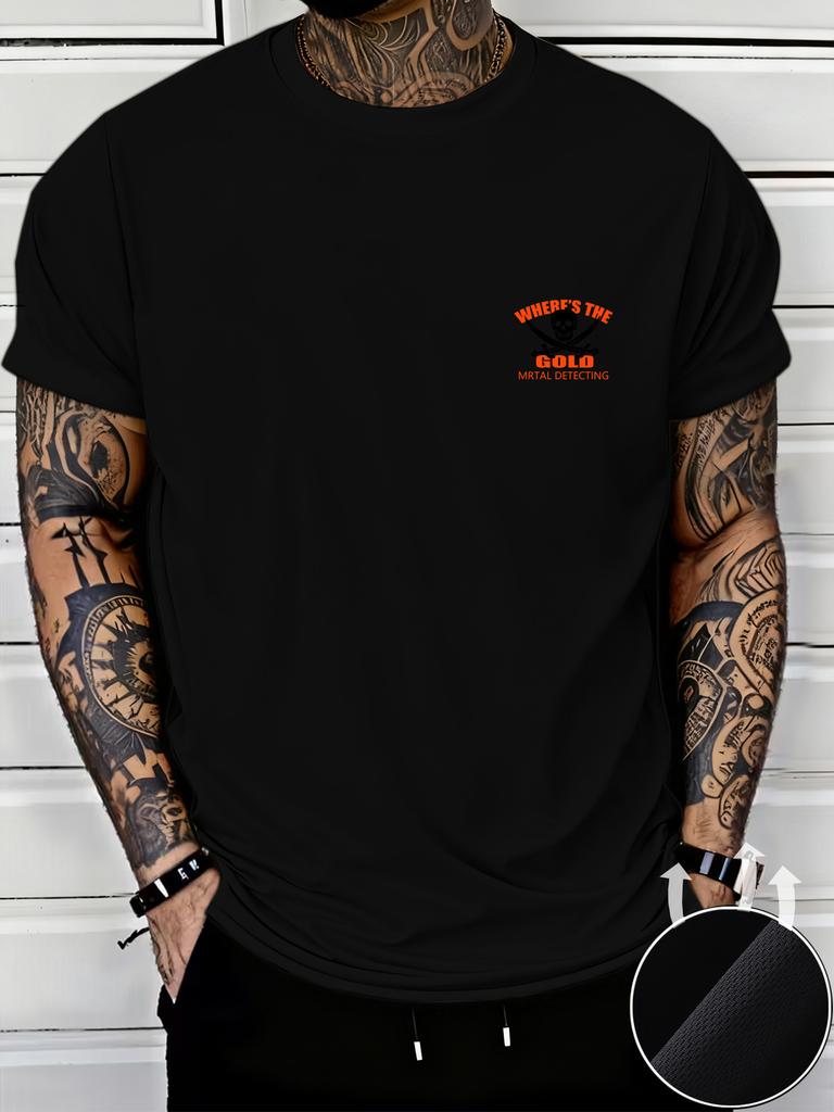 Unisexs Summer Comfort Roundneck Shortsleeve Tshirt Lightweight Breathable Fabric Pirate Print Tshirt Casual Shirt