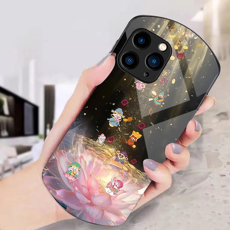 Kompatibel mit Apple 15Pro, 14max, Elliptical, xsmax, God of Wealth, xs, Internet Celebrity, 8, Fortune, 11 für eine perfekte Passform.