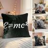 Theoretical Physicist EEinstein Cushion Cover Natural Linen Organic Fabric DoubleSided Printing Couch Pillow Covers Home Decor