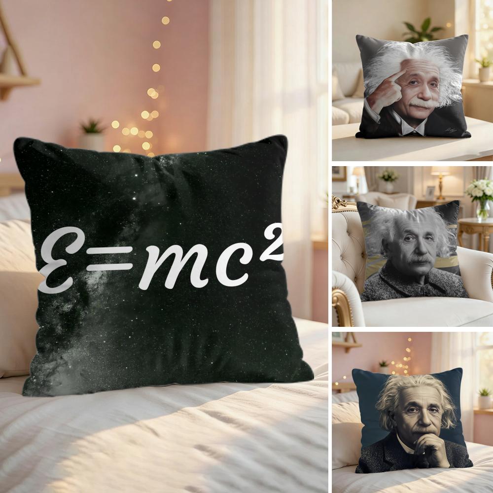 Theoretical Physicist EEinstein Cushion Cover Natural Linen Organic Fabric DoubleSided Printing Couch Pillow Covers Home Decor