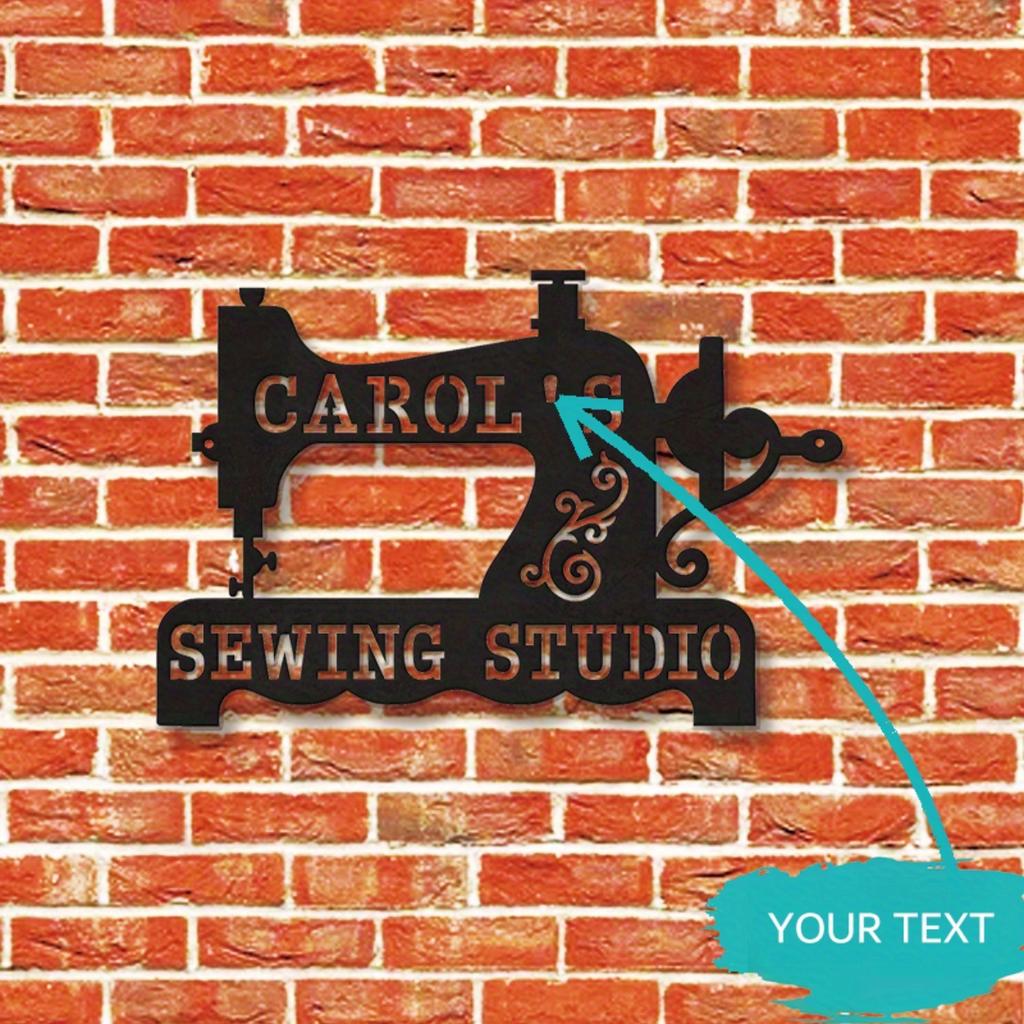 Custom Metal Sewing Machine Wall Art Retro Home Decor Sign