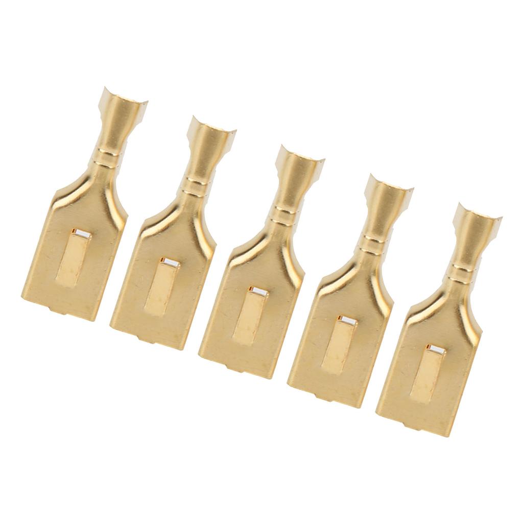 100 Stück Flachstecker Quadratischer Messingstecker Steckverbinder Klemme 7,8 mm