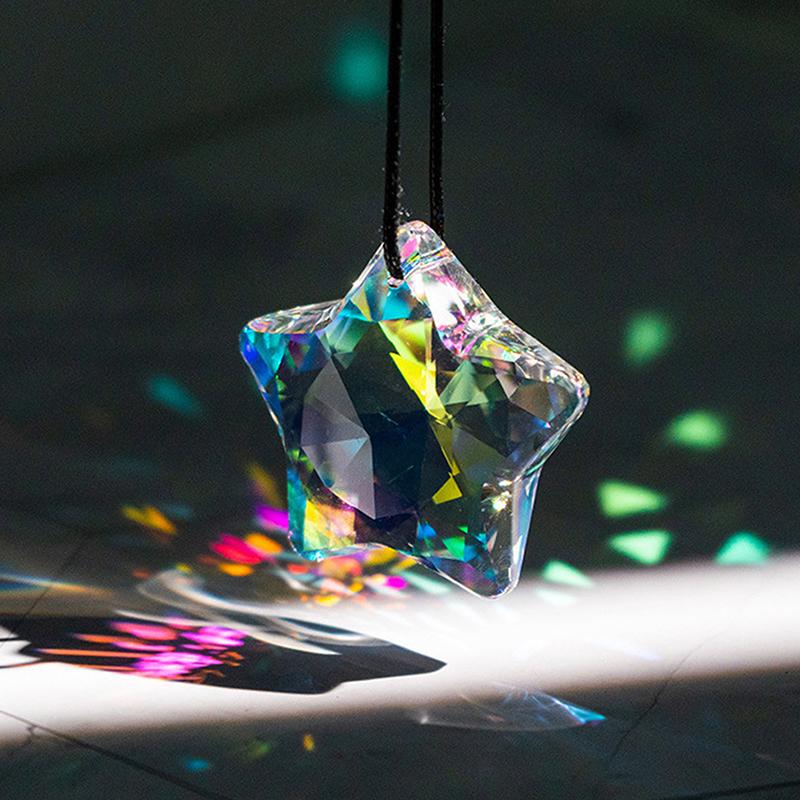 Crystals Wind Chime Prism Sun Catchers Handmade Jewellery Garden Hanging Pendant Rainbow Chaser Ornament Window Garden Decor