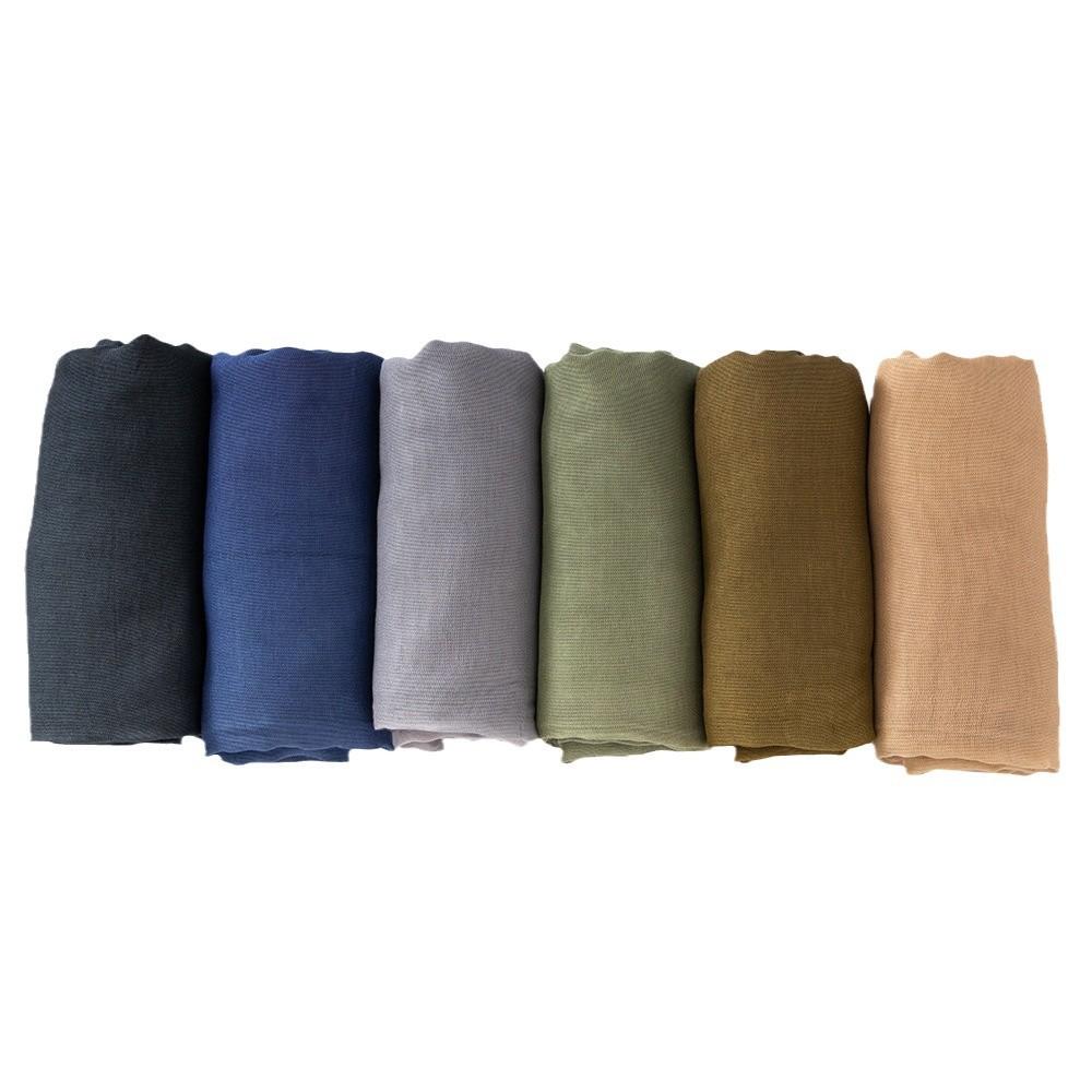 Autumn And Winter Tie-Dye Human Cotton Segment-Dyed Scarf Bamboo Cotton Two-Color Beach Outdoor Sports Sunscreen Silk Scarf Shawl